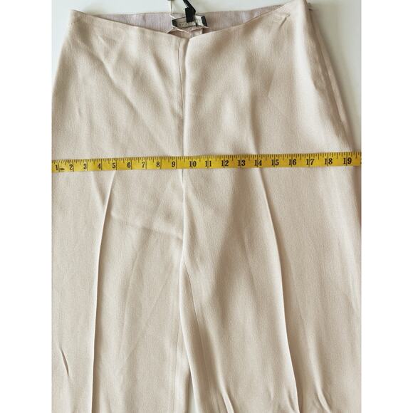 Antonelli Firenze Trousers Pants Women Italy Sz 44( US 8 ) 29x35 Cream Wide Leg - Picture 9 of 12